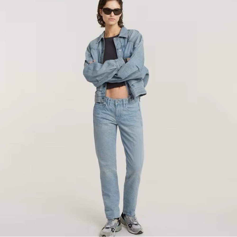 G-Star RAW KATE BOYFRIEND JEANS Straight Leg Light Wash Womens size 26 inseam 29